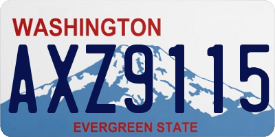 WA license plate AXZ9115