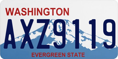 WA license plate AXZ9119