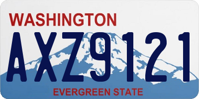 WA license plate AXZ9121