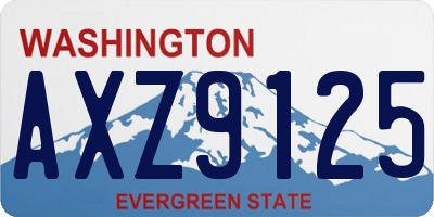 WA license plate AXZ9125