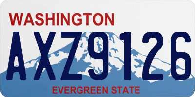 WA license plate AXZ9126