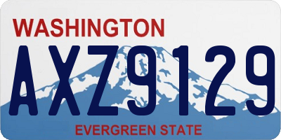WA license plate AXZ9129