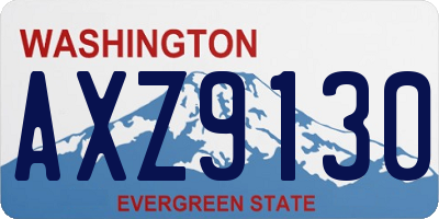 WA license plate AXZ9130