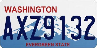 WA license plate AXZ9132
