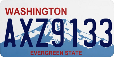 WA license plate AXZ9133