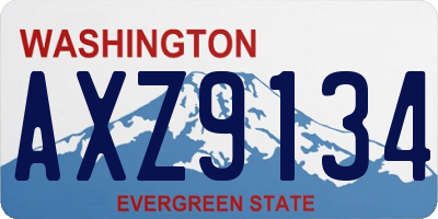 WA license plate AXZ9134