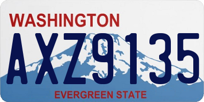 WA license plate AXZ9135