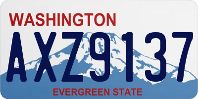 WA license plate AXZ9137