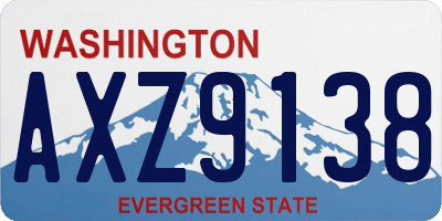 WA license plate AXZ9138
