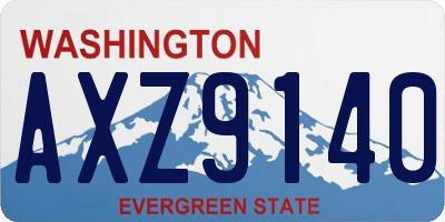 WA license plate AXZ9140