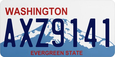 WA license plate AXZ9141