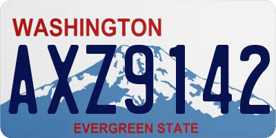 WA license plate AXZ9142