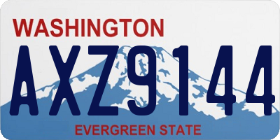 WA license plate AXZ9144