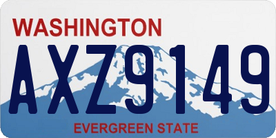 WA license plate AXZ9149