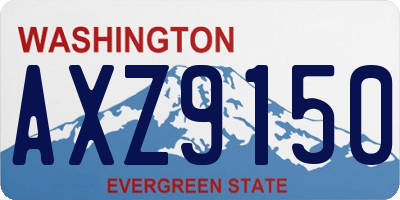 WA license plate AXZ9150