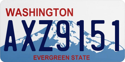 WA license plate AXZ9151