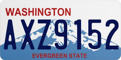 WA license plate AXZ9152