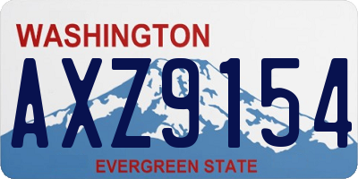 WA license plate AXZ9154
