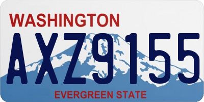 WA license plate AXZ9155