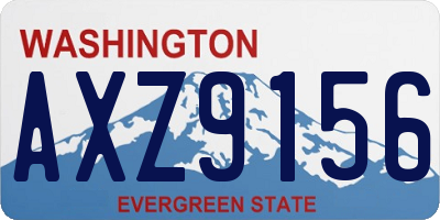 WA license plate AXZ9156