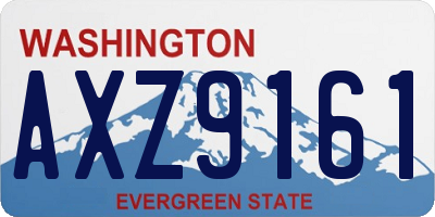 WA license plate AXZ9161