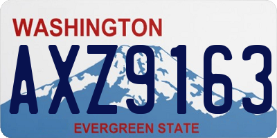 WA license plate AXZ9163