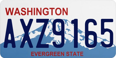WA license plate AXZ9165