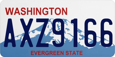 WA license plate AXZ9166