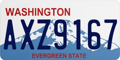 WA license plate AXZ9167