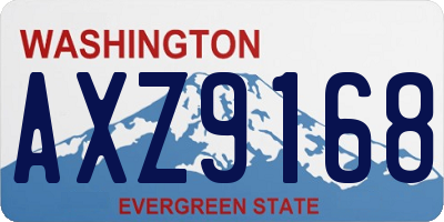 WA license plate AXZ9168