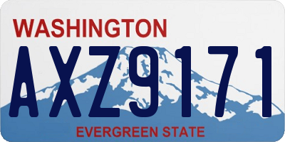 WA license plate AXZ9171