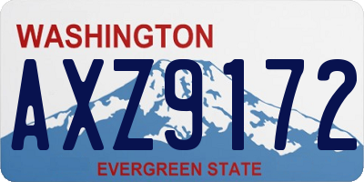 WA license plate AXZ9172