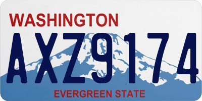 WA license plate AXZ9174
