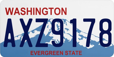 WA license plate AXZ9178