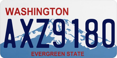 WA license plate AXZ9180