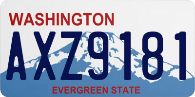 WA license plate AXZ9181