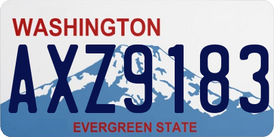 WA license plate AXZ9183