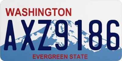 WA license plate AXZ9186