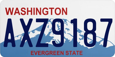 WA license plate AXZ9187