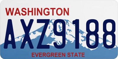 WA license plate AXZ9188