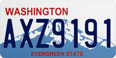 WA license plate AXZ9191