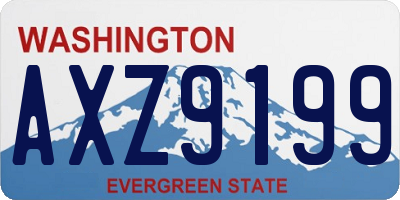 WA license plate AXZ9199