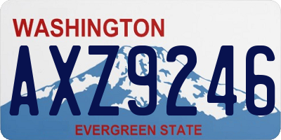 WA license plate AXZ9246