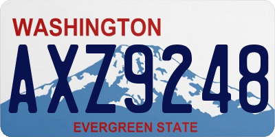 WA license plate AXZ9248