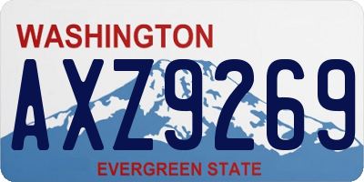 WA license plate AXZ9269