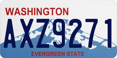 WA license plate AXZ9271