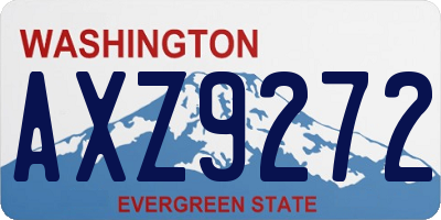 WA license plate AXZ9272
