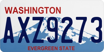 WA license plate AXZ9273