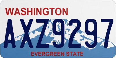 WA license plate AXZ9297