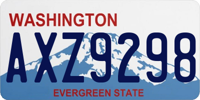 WA license plate AXZ9298